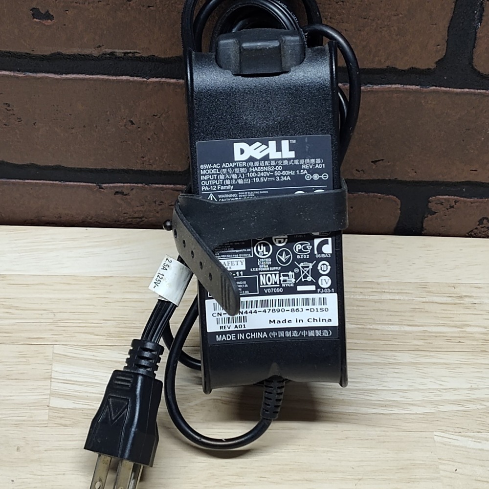 DELL HA65NS2-00 19.5V 3.34A 65W Genuine Original AC Power Adapter Charger Tested